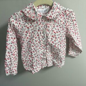 Rachel Riley Cherry Button up blouse! 18 months Excellent condition!100% cotton